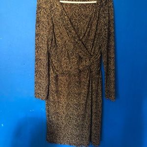 PLUS SIZE LAUREN Long Sleeve Printed Dress